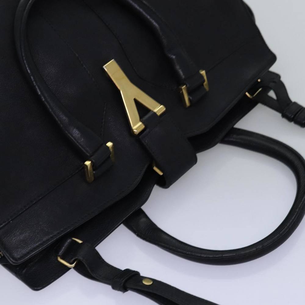 SAINT LAURENT Cavass Chic Mini Hand Bag Leather 2way Black 311222 Auth yk12857 - Picture 6 of 16